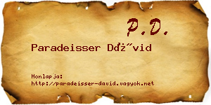 Paradeisser Dávid névjegykártya